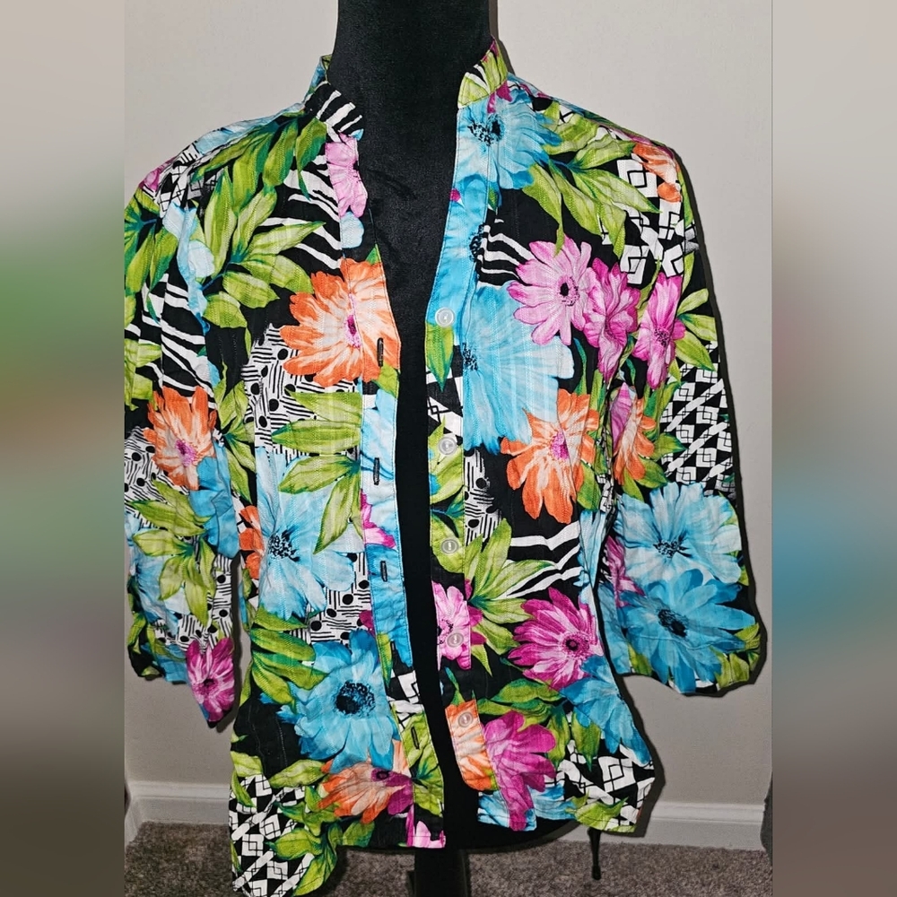 Alfred Dunner Womens Plus Size 16 Button Up Shirt Top